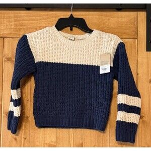 Therabouts Sweater Girls Size 4/5 Worn Indigo NWT